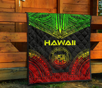Hawaii Premium Quilt - Hawaii Seal Polynesian Chief Reggae Version - Polynesian Pride