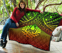 Polynesian Tahiti Premium Quilt - Reggae Vintage Polynesian Patterns - Polynesian Pride