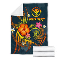 Polynesian Hawaii Personalised Blanket - Legend of Kanaka Maoli (Blue) - Polynesian Pride