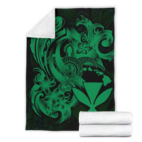 Polynesian Hawaii All Over Premium Blanket - Kanaka Maoli Green Turtle - Polynesian Pride