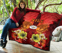 Niue Premium Quilt - Tribal Tuna Fish - Polynesian Pride