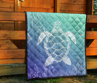Turtle Blur Background Premium Quilt - Polynesian Pride
