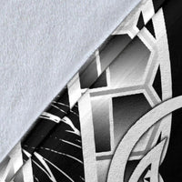 Kosrae Polynesian Premium Blanket - Summer Plumeria (Black) - Polynesian Pride