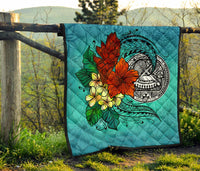 American Samoa Premium Quilt - Tropical Flowers Style - Polynesian Pride