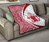 Cook Islands Coat Of Arms Polynesian Premium Quilt - Circle Style - 07 - Polynesian Pride