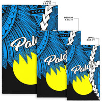 Palau Polynesian Are Rug - Tribal Wave Tattoo Flag Style - Polynesian Pride