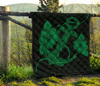 Anchor Green Poly Tribal Premium Quilt - Polynesian Pride