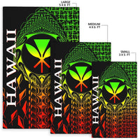 Hawaii Area Rug - Kanaka Maoli Rocket Style (Reggae) - Polynesian Pride