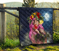 Hawaii Kanaka Colorful Hula Girl Premium Quilt - Dinh Style - Polynesian Pride