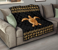 Golden Polynesian Premium Quilt - Polynesian Pride