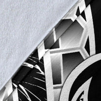 YAP Polynesian PREMIUM BLANKET - Summer Plumeria (Black) - Polynesian Pride