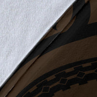 Hawaiian Kanaka Premium Blanket Hibiscus Polynesian Love Orange - Polynesian Pride