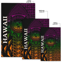 Hawaii Area Rug - Hawaii Seal Rocket Style - Polynesian Pride