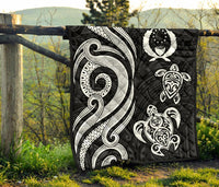 Pohnpei Premium Quilt - White Tentacle Turtle - Polynesian Pride