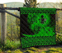 Cook Island Quilt Wave Green Design - Polynesian Pride