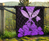 Hawaiian Kanaka Premium Quilt Hibiscus Polynesian Love Violet - Polynesian Pride