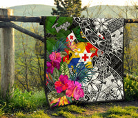 Tonga Premium Quilt - Turtle Plumeria Banana Leaf - Polynesian Pride