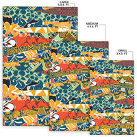 Polynesian Area Rug - Colorful Hibiscus Flowers Pattern - Polynesian Pride