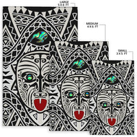 Integrity Maori Ta Moko New Zealand Area Rug Kiwi and Paua - Polynesian Pride