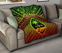 Polynesian Guam Premium Quilt - Reggae Vintage Polynesian Patterns - Polynesian Pride