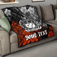 Samoa Polynesian Personalised Premium Quilt - Vinatge Polynesian Style Black - Polynesian Pride