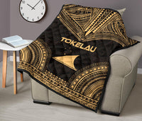 Tokelau Premium Quilt - Tokelau Flag Polynesian Chief Gold Version - Polynesian Pride