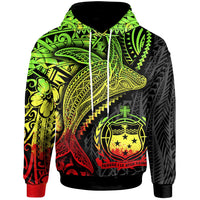 Samoa Hoodie Humpback Whale & Coat of Arms Reggae Unisex Reggae - Polynesian Pride