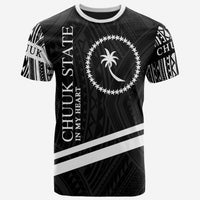 Chuuk State T Shirt In My Heart Style Polynesian Patterns Unisex Black - Polynesian Pride