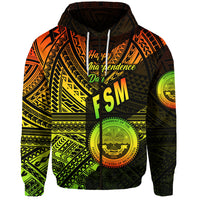 Custom Federated States of Micronesia Zip Hoodie FSM Happy Independence Day Original Vibes Reggae LT8 - Polynesian Pride