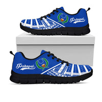 Pohnpei Sneakers - Pohnpei Flag Micronesian Tattoo Unisex White - Polynesian Pride