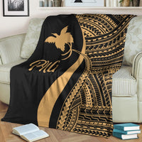 Papua New Guinea Premium Blanket - Gold Polynesian Tentacle Tribal Pattern - Polynesian Pride