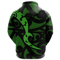 Maori Green Mangopare Zip Hoodie - Polynesian Pride