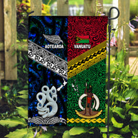 New Zealand And Vanuatu Flag Together - Blue LT8 House Flag - Polynesian Pride