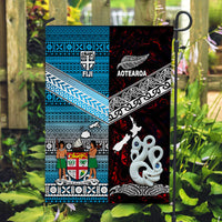 New Zealand And Fiji Flag Together - Red LT8 House Flag - Polynesian Pride