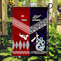 New Zealand And Tonga Flag Together - Purple LT8 House Flag - Polynesian Pride