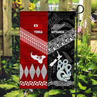 New Zealand And Tonga Flag Together - Black LT8 House Flag - Polynesian Pride