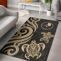 Yap Area Rug - Gold Tentacle Turtle Gold - Polynesian Pride