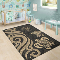 Niue Area Rug - Gold Tentacle Turtle - Polynesian Pride