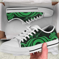 Niue Low Top Canvas Shoes - Green Tentacle Turtle - Polynesian Pride