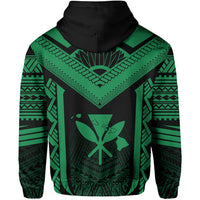 Hawaiian Kanaka Polynesian Hoodie Active Green - Polynesian Pride