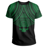 Skull Circle Polynesian T Shirt Green Skull Style - Polynesian Pride