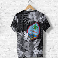 Guam Polynesian T Shirt Tropical Flowers Black LT8 - Polynesian Pride