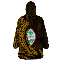 Guam Wings Style Gold Version Wearable Blanket Hoodie LT9 - Polynesian Pride