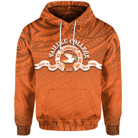 Custom Tailulu College Hoodie Tonga Polynesian Unisex Orange - Polynesian Pride