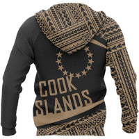 Cook Islands Polynesia Zip up Hoodie Circle Gold Ver 2.0 - Polynesian Pride