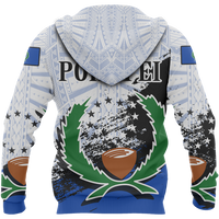 Pohnpei Hoodie Pohnpie Flag Special White Version Z2 - Polynesian Pride
