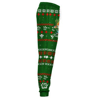 Hawaiian Santa Claus Mele Kalikimaka Joggers - Aviv Style - Green - AH - Polynesian Pride