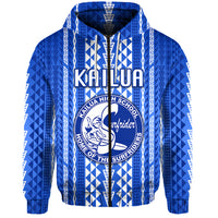 Hawaii Kailua High School Zip Hoodie Surfriders Simple Style LT8 - Polynesian Pride