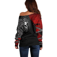 Hawaii Kanaka Maoli Polynesian Women's Off Shoulder Sweater - Polynesian Chain Style - Polynesian Pride