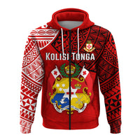 Custom Tonga College Atele Zip Hoodie Kolisi Tonga LT4 - Polynesian Pride